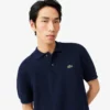 Klassiek getailleerd gebreid poloshirt