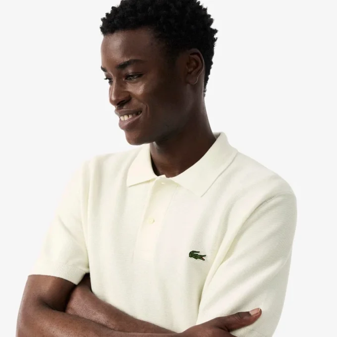 Klassiek getailleerd gebreid poloshirt