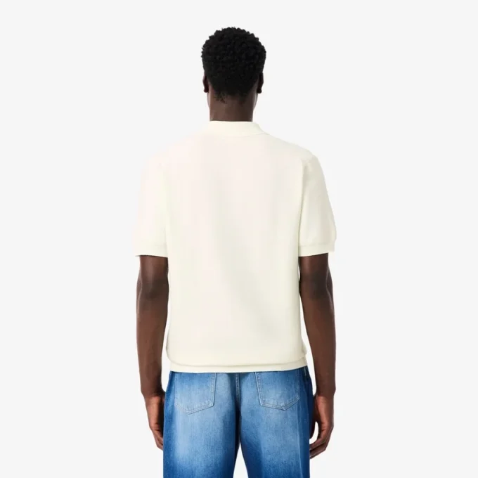 Klassiek getailleerd gebreid poloshirt