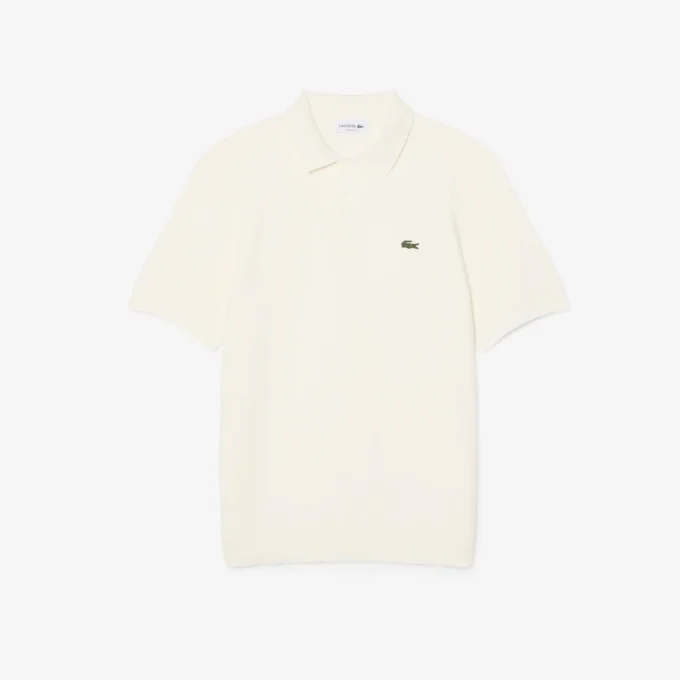 Klassiek getailleerd gebreid poloshirt