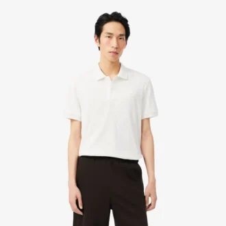 Klassiek getailleerd geribbeld polo-shirt