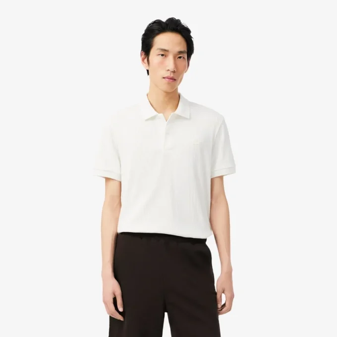 Klassiek getailleerd geribbeld polo-shirt