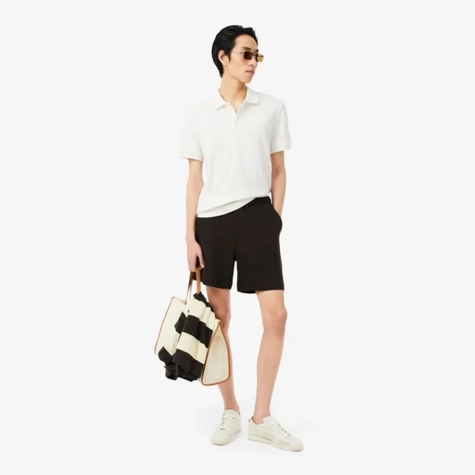 Klassiek getailleerd geribbeld polo-shirt
