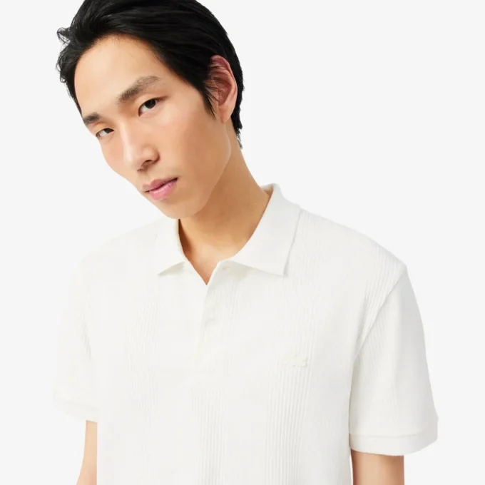 Klassiek getailleerd geribbeld polo-shirt