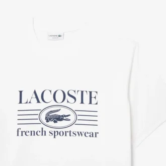 Klassiek zittend katoen T-shirt met print voor heren