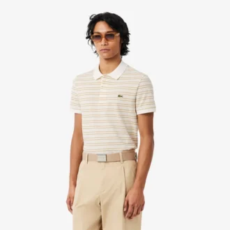 Klassieke pasvorm gestreepte Petit Piqua-polo
