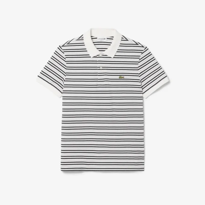 Klassieke pasvorm gestreepte Petit Piqua-polo