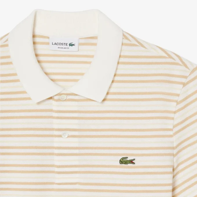 Klassieke pasvorm gestreepte Petit Piqua-polo