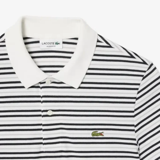 Klassieke pasvorm gestreepte Petit Piqua-polo
