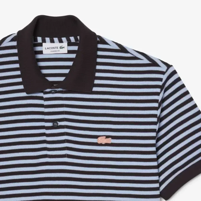 Klassieke pasvorm gestreepte Polo met textuur