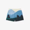 Korte boxershort met landschapsprint voor heren