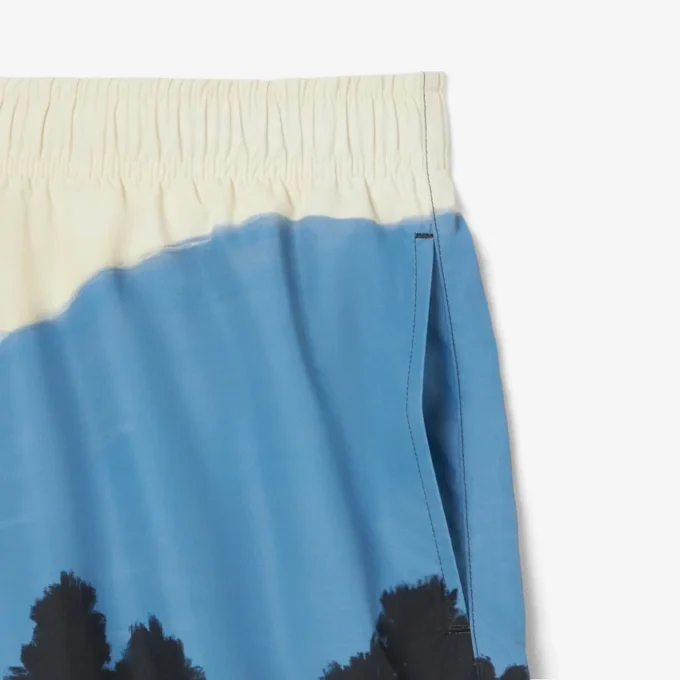 Korte boxershort met landschapsprint voor heren