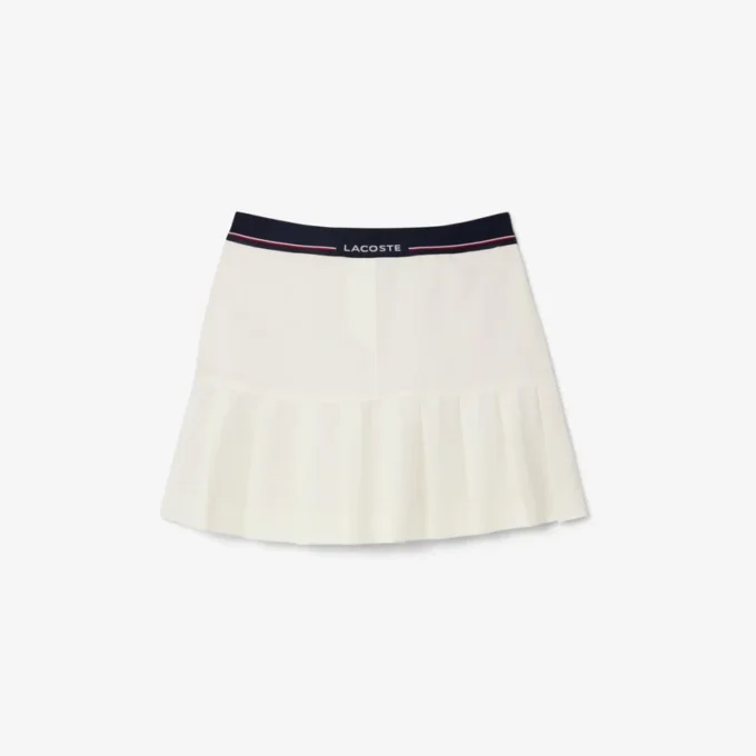 Korte geplooide rok van wolmix voor dames