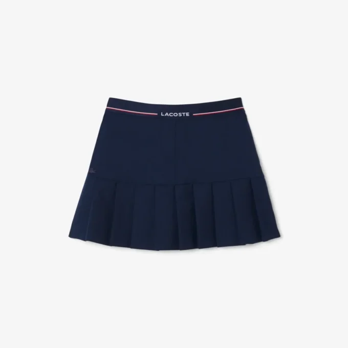 Korte geplooide rok van wolmix voor dames