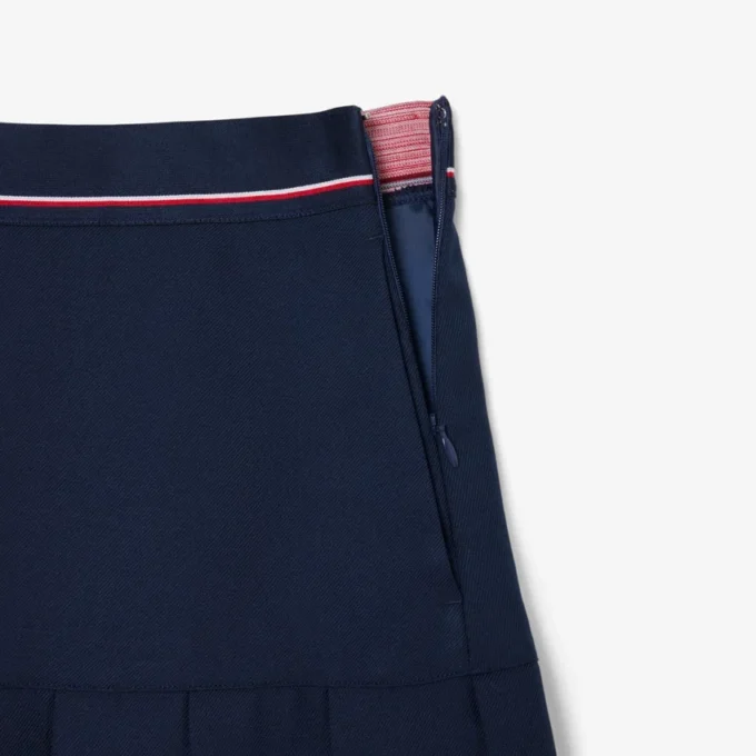 Korte geplooide rok van wolmix voor dames