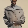 Korte oversized peacoat van wolmix voor dames