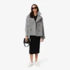 Korte oversized peacoat van wolmix voor dames