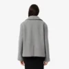 Korte oversized peacoat van wolmix voor dames
