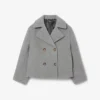 Korte oversized peacoat van wolmix voor dames