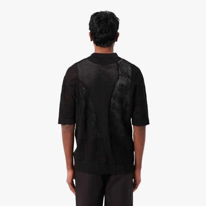 Krokodillen-shirt met kanten breiwerk