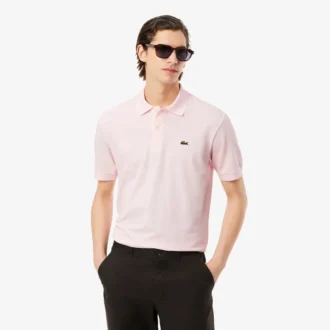 L.12.12 Light Piqué-polo met klassieke pasvorm voor heren