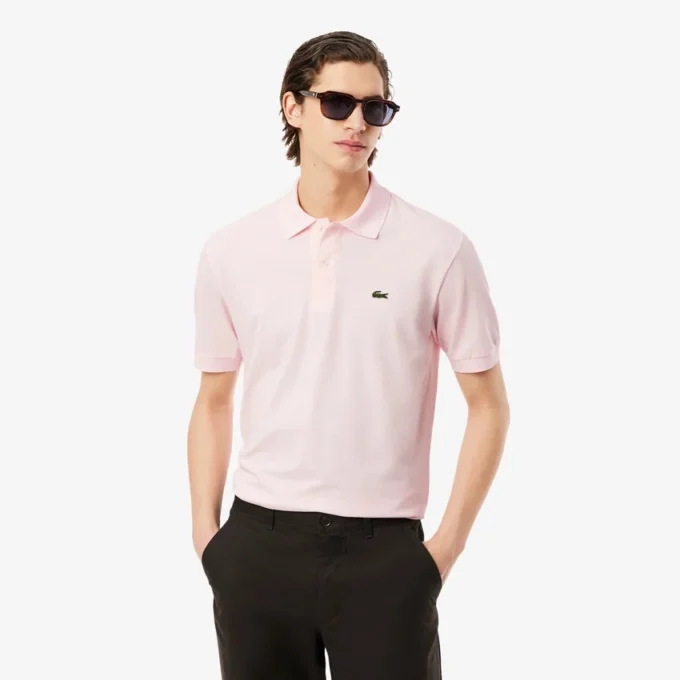 L.12.12 Light Piqué-polo met klassieke pasvorm voor heren