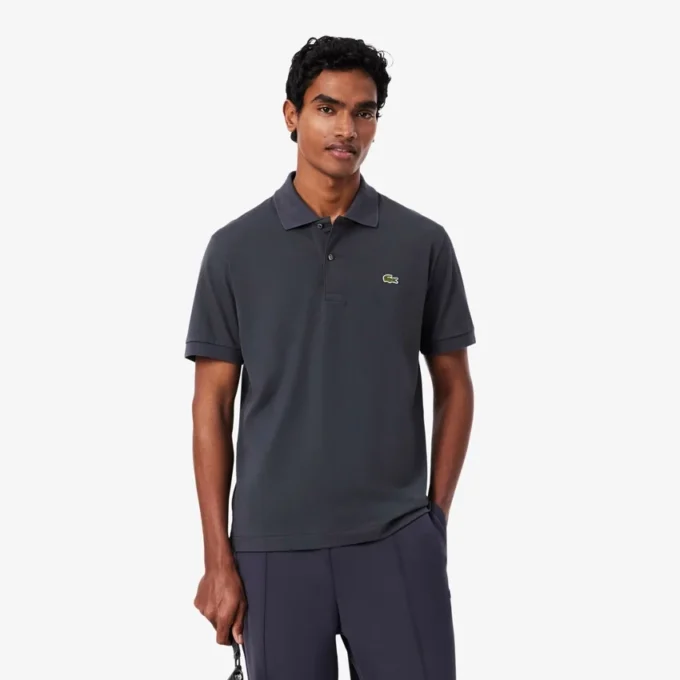 L.12.12 Light Piqué-polo met klassieke pasvorm voor heren