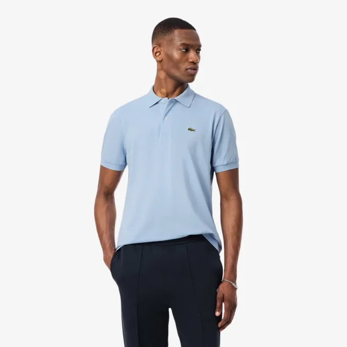 L.12.12 Light Piqué-polo met klassieke pasvorm voor heren