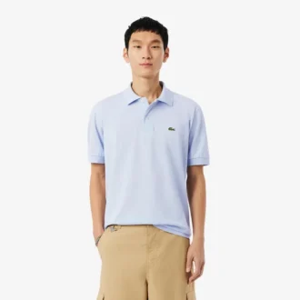 L.12.12 Light Piqué-polo met klassieke pasvorm voor heren