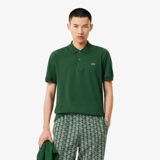 L.12.12 Light Piqué-polo met klassieke pasvorm voor heren