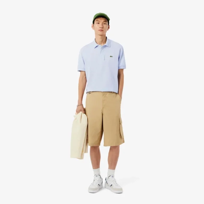 L.12.12 Light Piqué-polo met klassieke pasvorm voor heren