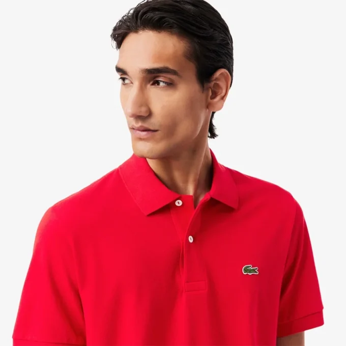 L.12.12 Light Piqué-polo met klassieke pasvorm voor heren