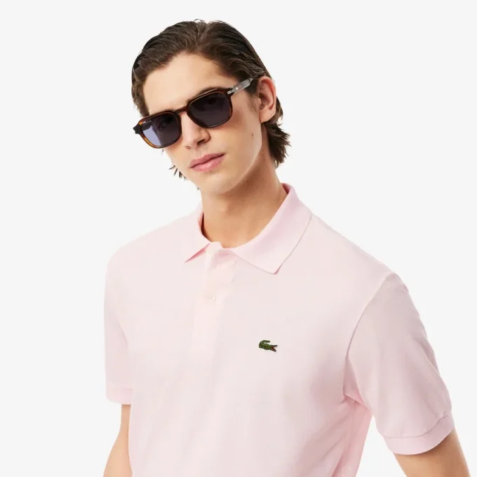 L.12.12 Light Piqué-polo met klassieke pasvorm voor heren
