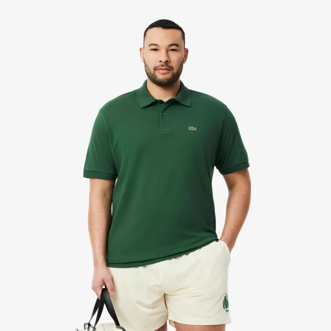 L.12.12 Light Piqué-polo met klassieke pasvorm voor heren