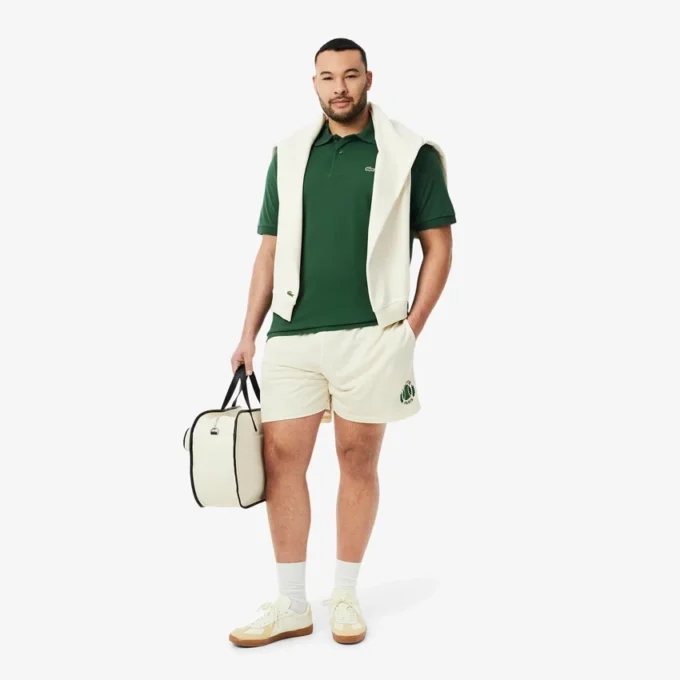 L.12.12 Light Piqué-polo met klassieke pasvorm voor heren