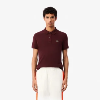 L.12.12 Piqué-polo voor heren met slanke pasvorm