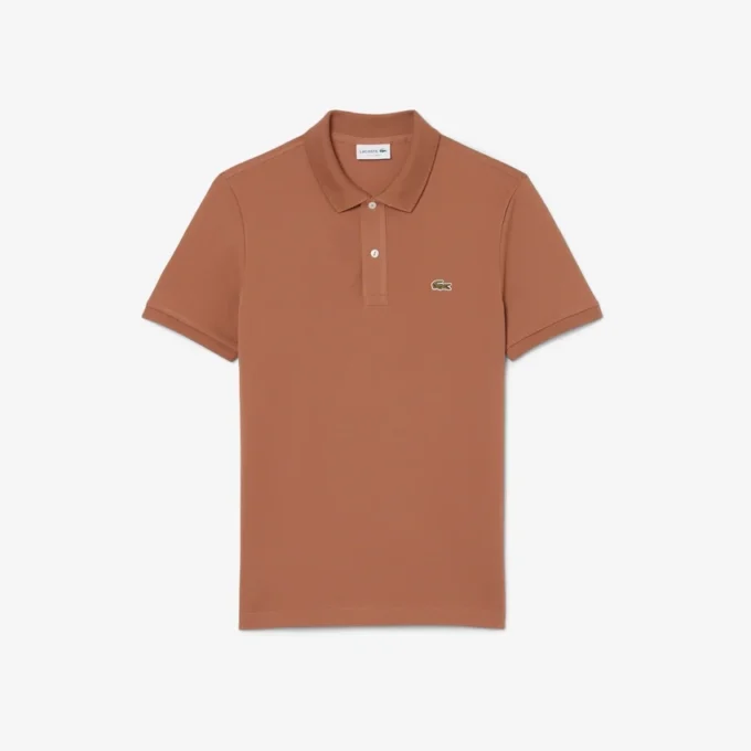 L.12.12 Piqué-polo voor heren met slanke pasvorm