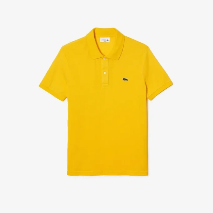 L.12.12 Piqué-polo voor heren met slanke pasvorm