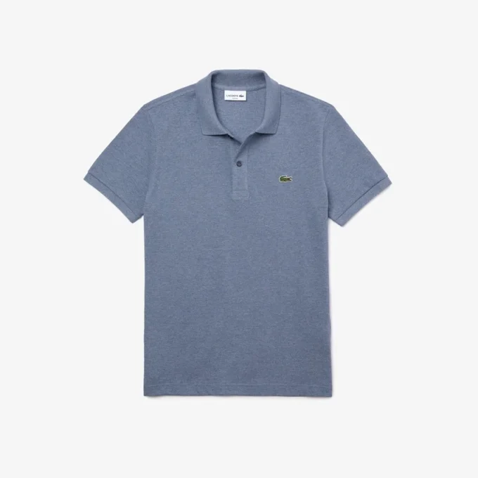 L.12.12 Piqué-polo voor heren met slanke pasvorm