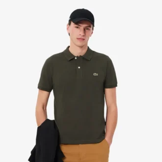 L.12.12 Piqué-polo voor heren met slanke pasvorm