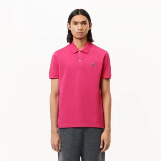 L.12.12 Piqué-polo voor heren met slanke pasvorm