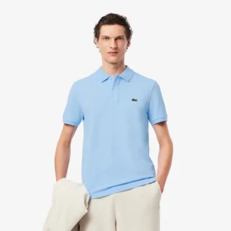 L.12.12 Piqué-polo voor heren met slanke pasvorm