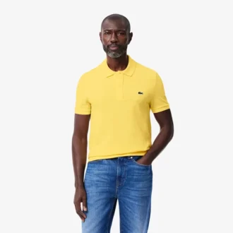 L.12.12 Piqué-polo voor heren met slanke pasvorm