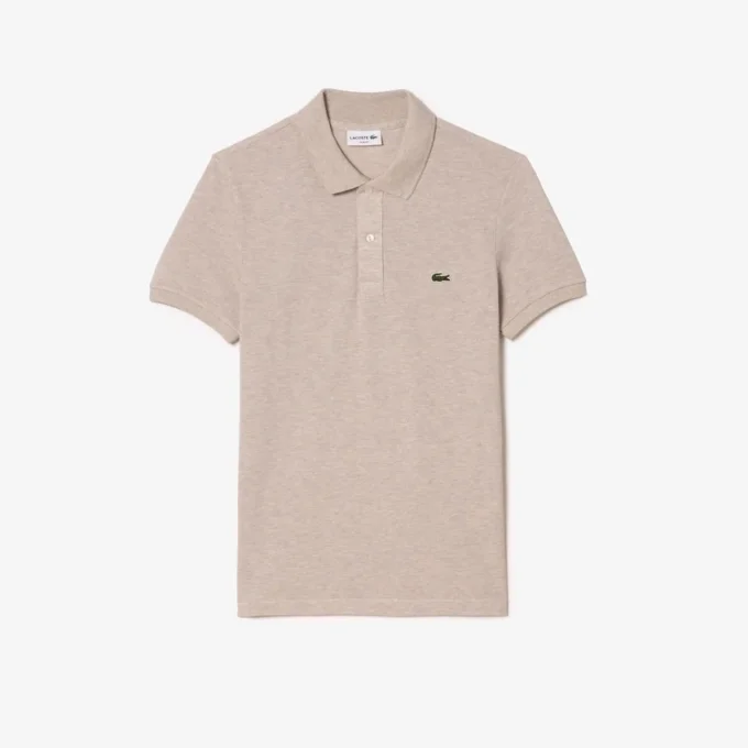 L.12.12 Piqué-polo voor heren met slanke pasvorm
