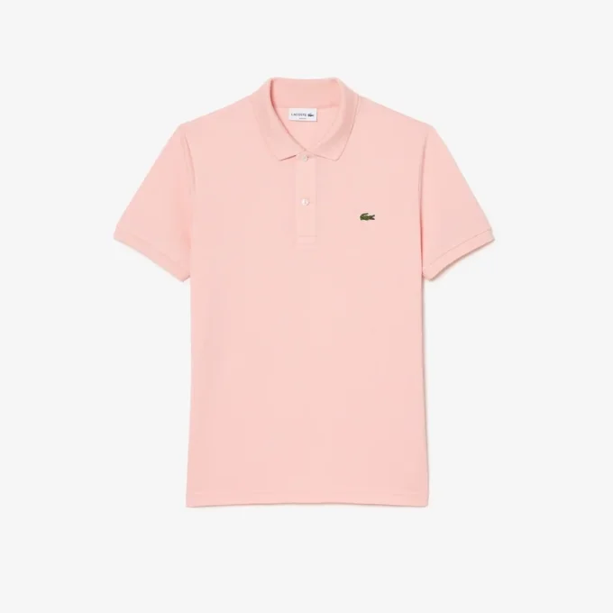 L.12.12 Piqué-polo voor heren met slanke pasvorm
