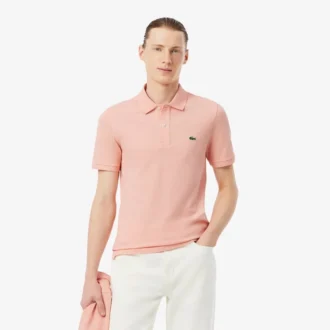 L.12.12 Piqué-polo voor heren met slanke pasvorm
