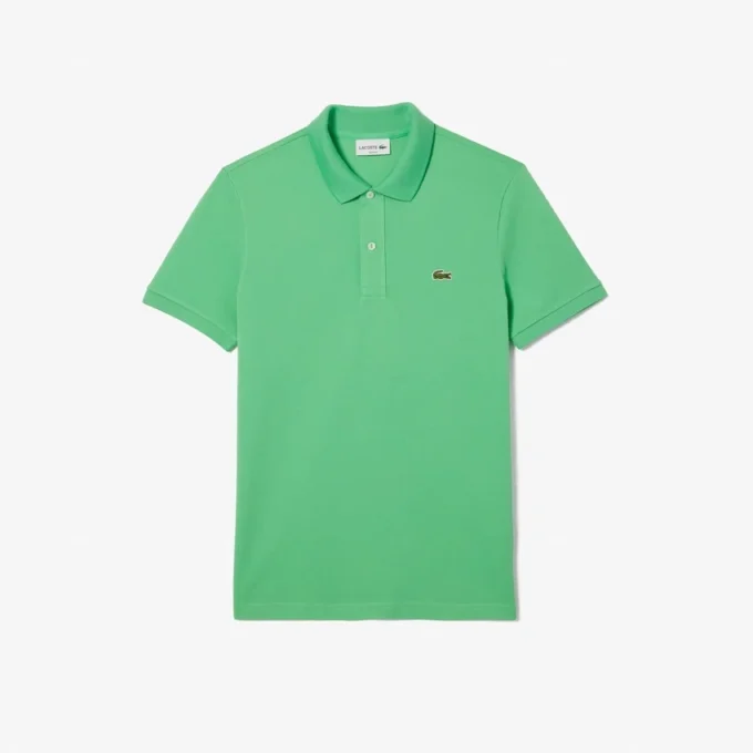 L.12.12 Piqué-polo voor heren met slanke pasvorm