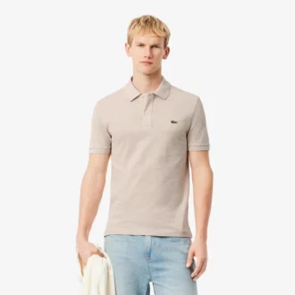 L.12.12 Piqué-polo voor heren met slanke pasvorm