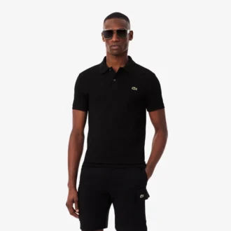 L.12.12 Piqué-polo voor heren met slanke pasvorm