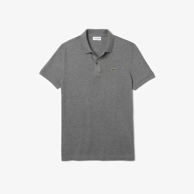 L.12.12 Piqué-polo voor heren met slanke pasvorm